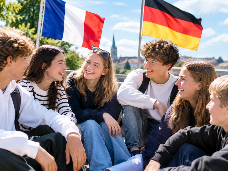 Das Foto zeigt Jugendliche, die sich  unterhalt.en. 